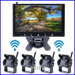 9 Monitor + 4 X Wireless Rear View Backup Night Vision Camera for RV Truck Bus