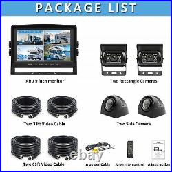 9'' Monitor Car Rear Side View HD Backup Camera DVR Back Up Wired Parking Truck
