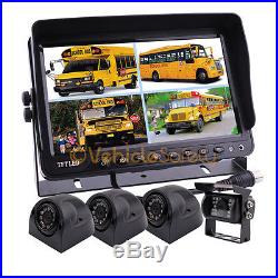 9 Monitor Vehicle CCTV Waterproof Night Vision Rear View Backup Camera System