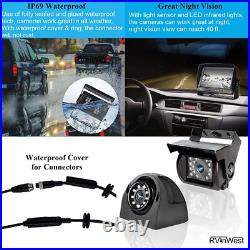 9 QUAD SPLIT MONITOR SCREEN 4x REAR VIEW BACKUP CCD CAMERA SYSTEM FOR TRUCK US