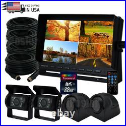 9 Quad DVR Split Screen Monitor AHD 4PIN Backup 1080p Camera for Truck Caravan 9 Quad DVR Split Screen Monitor AHD 4PIN Backup 1080p Camera for Truck Caravan