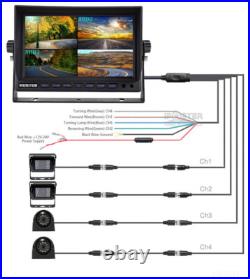 9 Quad DVR Split Screen Monitor AHD 4PIN Backup 1080p Camera for Truck Caravan 9 Quad DVR Split Screen Monitor AHD 4PIN Backup 1080p Camera for Truck Caravan