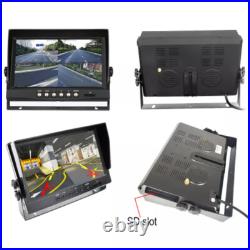 9'' Quad Digital Wireless DVR Monitor + 3x Rear View Camera for Truck Trailer RV