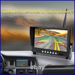 9'' Quad Digital Wireless DVR Monitor + 3x Rear View Camera for Truck Trailer RV