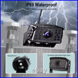 9'' Quad Digital Wireless DVR Monitor + 3x Rear View Camera for Truck Trailer RV