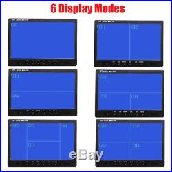 9 Quad Monitor 4Pin Tech Kit 4x CCD Camera Side Rear View Camera For Truck Bus