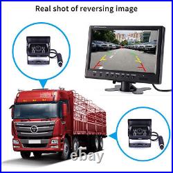 9 Quad Monitor 4 PIN CCD IR Rear View Camera 12-24v System Truck Motorhome RV