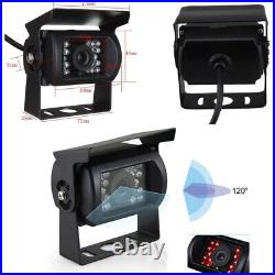 9 Quad Monitor 4 PIN CCD IR Rear View Camera 12-24v System Truck Motorhome RV