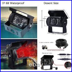 9 Quad Monitor 4 PIN CCD IR Rear View Camera 12-24v System Truck Motorhome RV