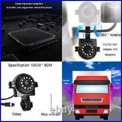 9 Quad Monitor DVR 4CH HD Rear View Camera Backup For RV Truck Trailer Caravan