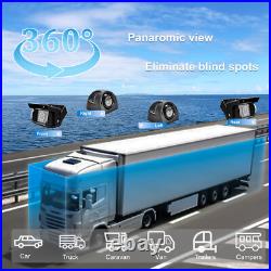 9 Quad Monitor DVR Loop Recording 4x 1080P Front Side Rear View Camera Truck RV 9 Quad Monitor DVR Loop Recording 4x 1080P Front Side Rear View Camera Truck RV