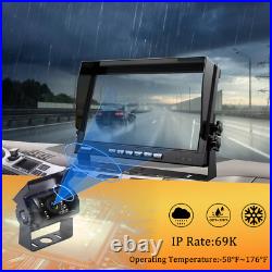 9 Quad Monitor DVR Loop Recording 4x 1080P Front Side Rear View Camera Truck RV 9 Quad Monitor DVR Loop Recording 4x 1080P Front Side Rear View Camera Truck RV