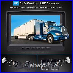 9 Quad Monitor DVR Recorder 4x Side Rear View Backup Camera For Motorhome Truck