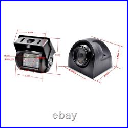 9 Quad Monitor DVR Video Recorder + 4x Side Rear View Backup Camera For Truck