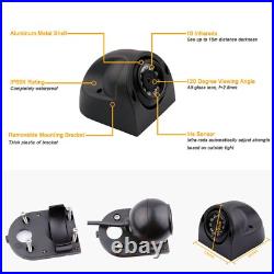 9 Quad Monitor DVR Video Recorder + 4x Side Rear View Backup Camera For Truck