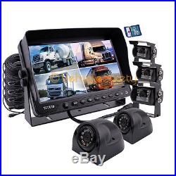 9 Quad Monitor DVR Video Recorder Car Rear View Camera System For Truck Caravan