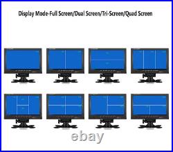 9 Quad Monitor Screen Car Rear View Backup CCD Camera System For Trailer Van Rv