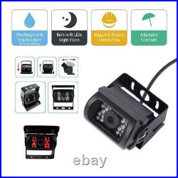 9 Quad Monitor Screen Car Rear View Backup CCD Camera System For Trailer Van Rv