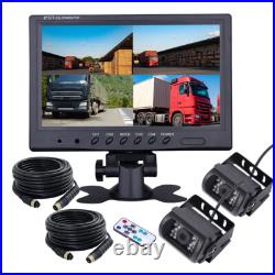 9 Quad Monitor Screen Car Rear View Backup CCD Camera System For Truck Van Bus 9 Quad Monitor Screen Car Rear View Backup CCD Camera System For Truck Van Bus