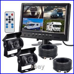 9 Quad Monitor Screen Car Rear View Backup CCD Camera System For Truck Van Bus 9 Quad Monitor Screen Car Rear View Backup CCD Camera System For Truck Van Bus