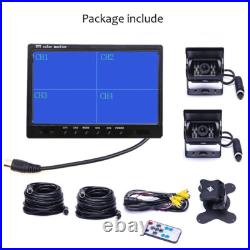 9 Quad Monitor Screen Car Rear View Backup CCD Camera System For Truck Van Bus 9 Quad Monitor Screen Car Rear View Backup CCD Camera System For Truck Van Bus