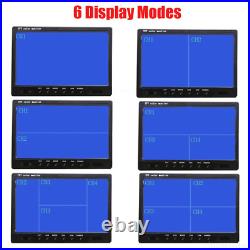 9 Quad Screen Monitor Car Rear View Back Up Camera Kit For Bus Truck Rv 12-24v