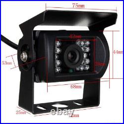 9 Quad Screen Monitor Car Rear View Back Up Camera Kit For Bus Truck Rv 12-24v