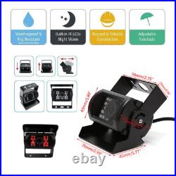 9 Quad Split Monitor 12-24V IR Backup Camera KIT For Truck Reversing Rear View