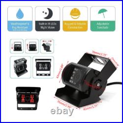 9 Quad Split Monitor Front Side Backup Rear View Camera For Truck Bus Caravan