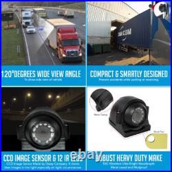 9 Quad Split Monitor Front Side Backup Rear View Camera For Truck Bus Caravan