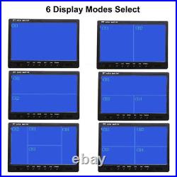 9 Quad Split Monitor HD Side Rear View Back Camera For Semi Truck RV Caravan