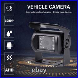 9 Quad Split Monitor Screen +2X Rear View Backup Camera System For Bus Truck RV