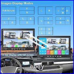 9 Quad Split Monitor Screen Rear View Backup Camera Dvr System For Bus Truck Rv
