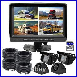 9 Quad Split Screen DVR Monitor + 4x IR Backup Rear View Camera System for Bus 9 Quad Split Screen DVR Monitor + 4x IR Backup Rear View Camera System for Bus