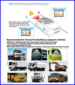 9 Quad Split Screen Monitor 4x Truck Carvan Backup Car Rear View Camera System