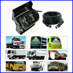 9 Quad Split Screen Monitor + Rear View Backup Camera System For RV Truck Bus