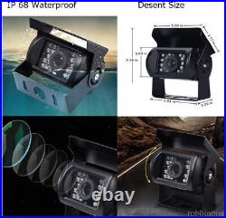 9 Rear Back Up Camera System For Bus Truck Rv Ag Quad Split Monitor Screen Kit