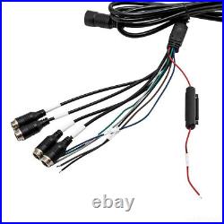 9 Rear Back Up Camera System For Bus Truck Rv Ag Quad Split Monitor Screen Kit