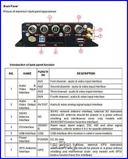9'' Split Screen Monitor 4CH AHD Rear View DVR Video Recorder CCD Camera Truck