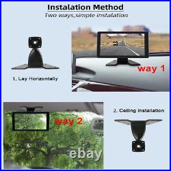 9 Touch Screen Quad DVR Monitor BT USB + Rear View Backup Cameras for Car Truck