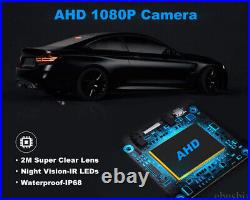 9 Video Recorder DVR Quad Monitor 4x Front Side Rear View Camera 32GB Truck Van