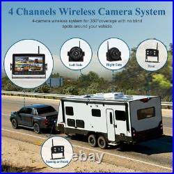 9'' Wireless Backup Camera 4 Ch Night Vision System Monitor For RV Truck Bus 9'' Wireless Backup Camera 4 Ch Night Vision System Monitor For RV Truck Bus