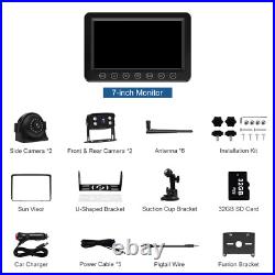 9'' Wireless Backup Camera 4 Ch Night Vision System Monitor For RV Truck Bus 9'' Wireless Backup Camera 4 Ch Night Vision System Monitor For RV Truck Bus