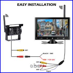 9 Wireless Backup Rear View Camera Night Vision System Monitor For RV Truck Bus