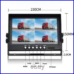 9 Wireless DVR Monitor + Round Backup Camera Rear Side View for Trailer Bus RV