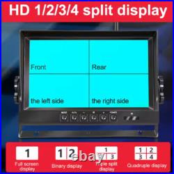 9 Wireless DVR Monitor + Round Backup Camera Rear Side View for Trailer Bus RV