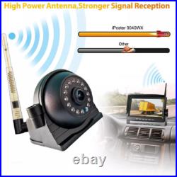 9 Wireless DVR Monitor + Round Backup Camera Rear Side View for Trailer Bus RV