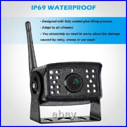 9 Wireless DVR Monitor + Round Backup Camera Rear Side View for Trailer Bus RV