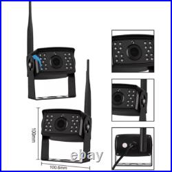 9 Wireless DVR Monitor + Round Backup Camera Rear Side View for Trailer Bus RV