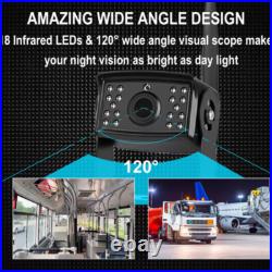 9 Wireless DVR Monitor + Round Backup Camera Rear Side View for Trailer Bus RV